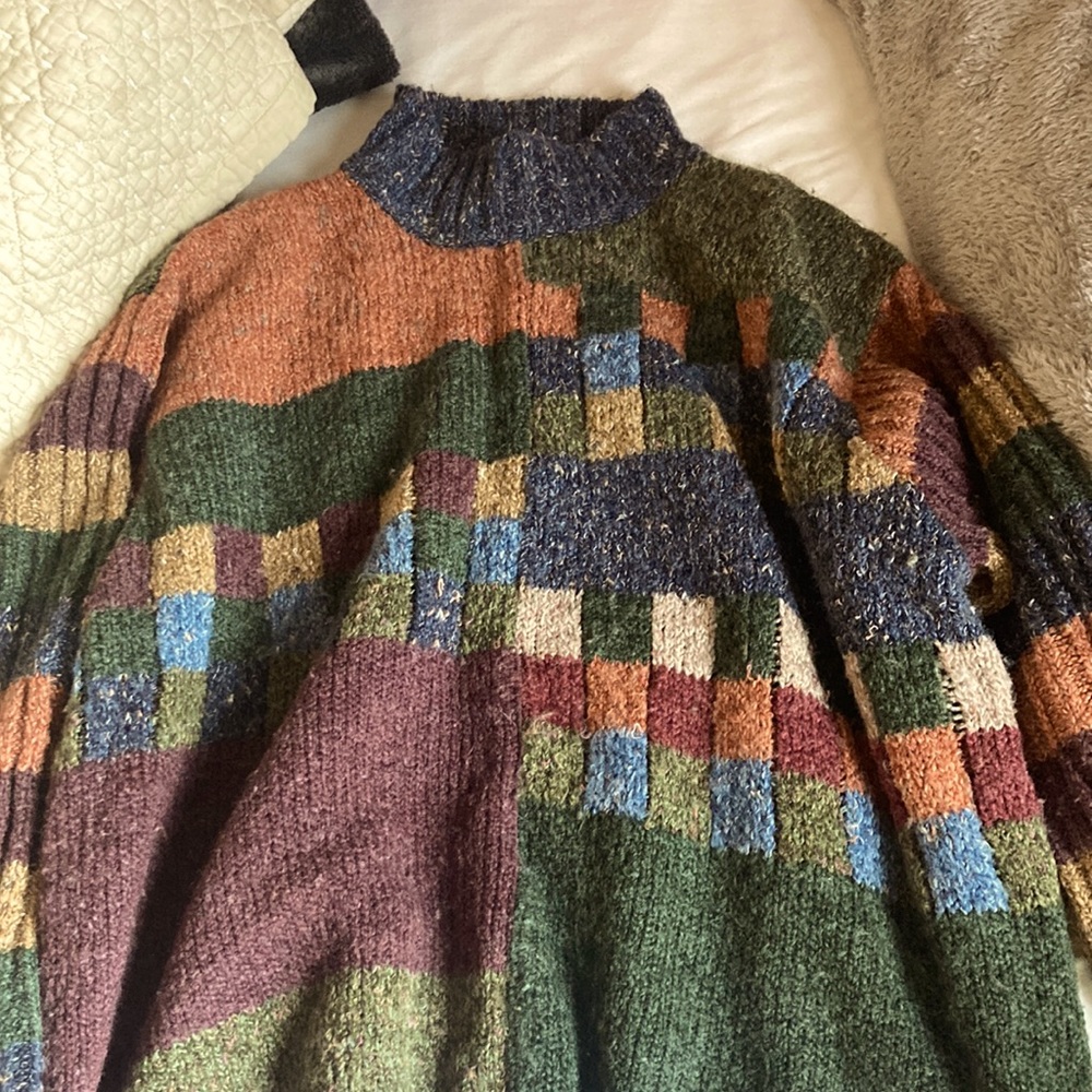 Granny oversized warm toned sweater